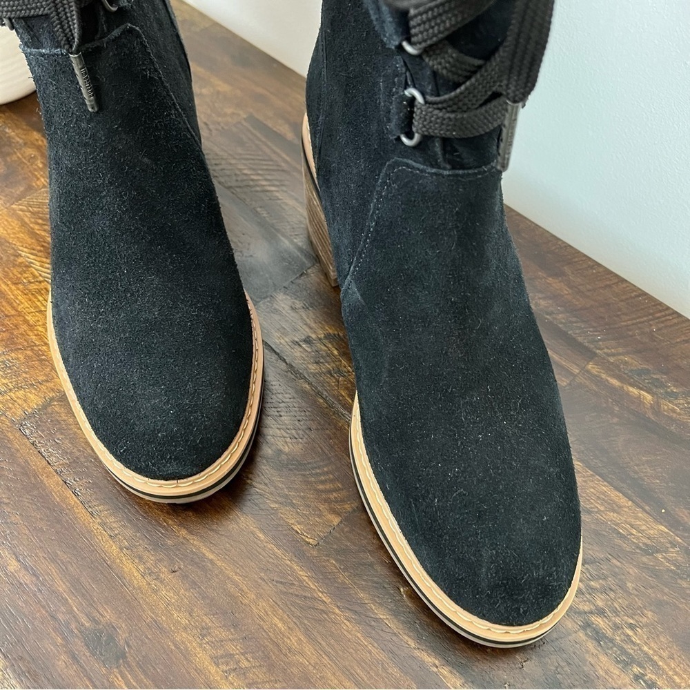 Timberland Sienna Black Suede Leather Lace-up Heeled Boot. NWOT Size 8 #279 - Picture 6 of 11